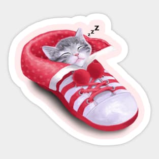 Cat in the shoe Sticker